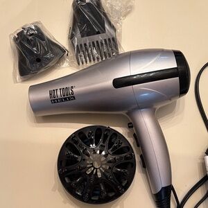 Helix Silver Hair Dryer with Attachments